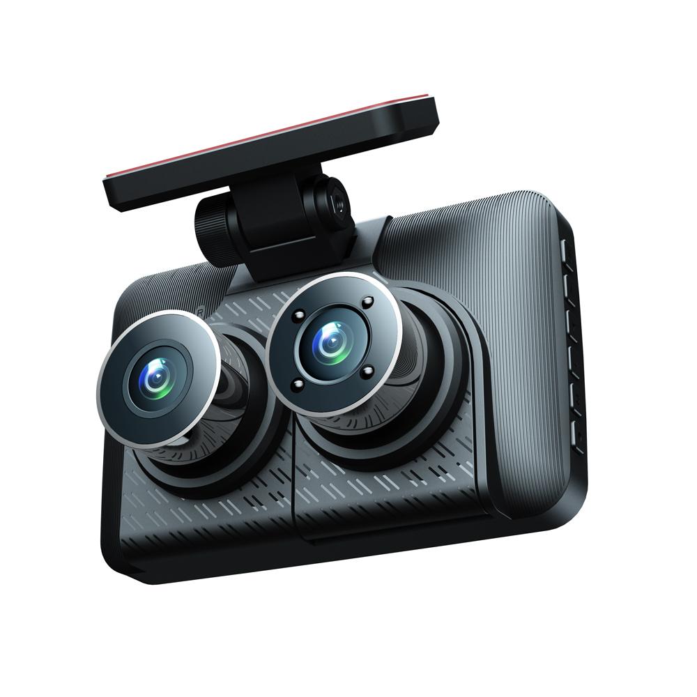 3 Cameras Dash Cam 4in Clear Car Rearview Mirror Car Video Recording Camcorder Wide Angle Car