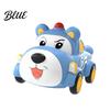 Dinosaur Vehicle Toy Baby Cartoon Pull Back Car Toy Squeaky Bear Rabbit Press and Sound Soft Silicone Gift for Toddlers Boys Girls