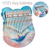 17 Keys Kalimba Crystal Painted Whale Dream Thumb Piano Mbira with EVA Storage Case Instrument Gift