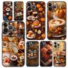 Чехол для телефона 'Тыква Осенние Листья Кофе' для iPhone 17 16 15 14 13 12 Pro Max 11 Pro Max 17 AIR Plus Ударопрочный Мягкий ТПУ