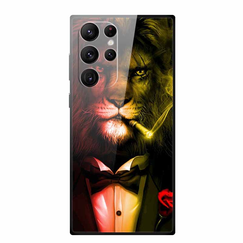 Tempered Glass Case For Samsung Galaxy S25 Ultra Case S 25 Ultra Hard Back Cover Soft Bumper For Samsung S23 S22 S24 Ultra Case