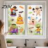 Indoor Outdoor Festive Supplies Halloween Static Window Clings, Cartoon Ghost Pumpkin Witch Monsters Decals, Waterproof Removable Glass Stickers