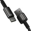 Kabel Usb Do Usb-C Baseus Tungsten Gold, 100W, 1M (Czarny)