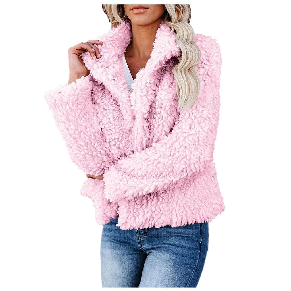 Куртки для женщин, повседневные флисовые пушистые искусственные овчины, теплая зимняя верхняя одежда, куртки лохматое пальто