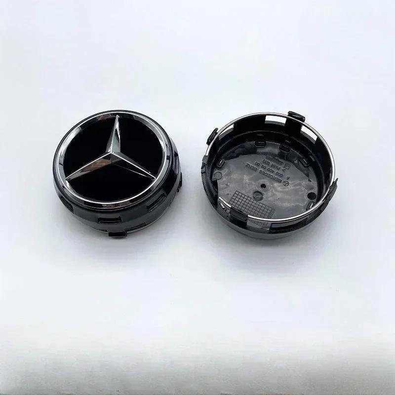 For Mercedes Benz New 4Pcs 75mm Car Styling Wheel Center Cap Hub Covers Badge Car Accessories For Mercedes Benz AMG C63 C43 E53