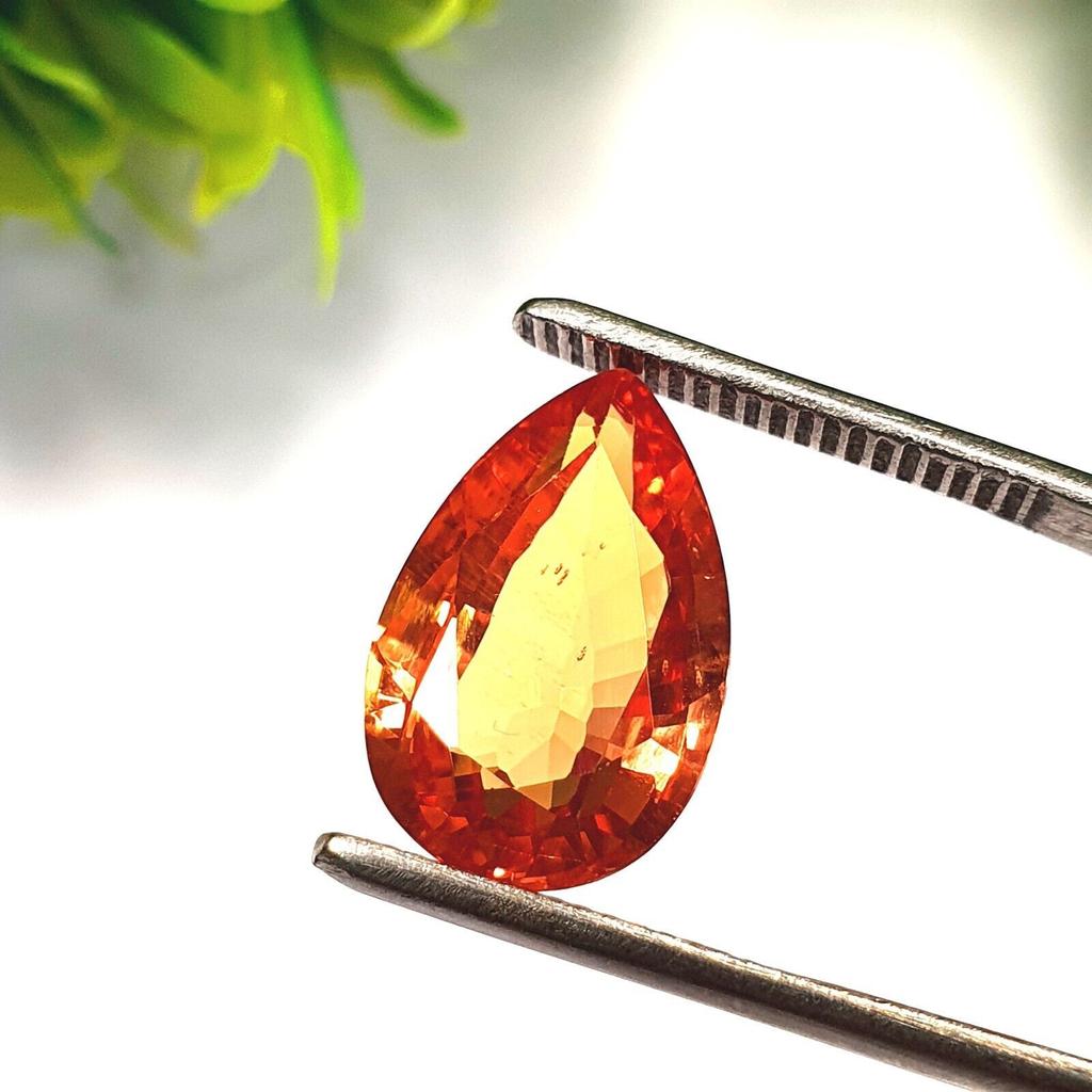 Certified Yellow Citrine 9 Ct Pear Shape Faceted Cut Loose Gemstone C771