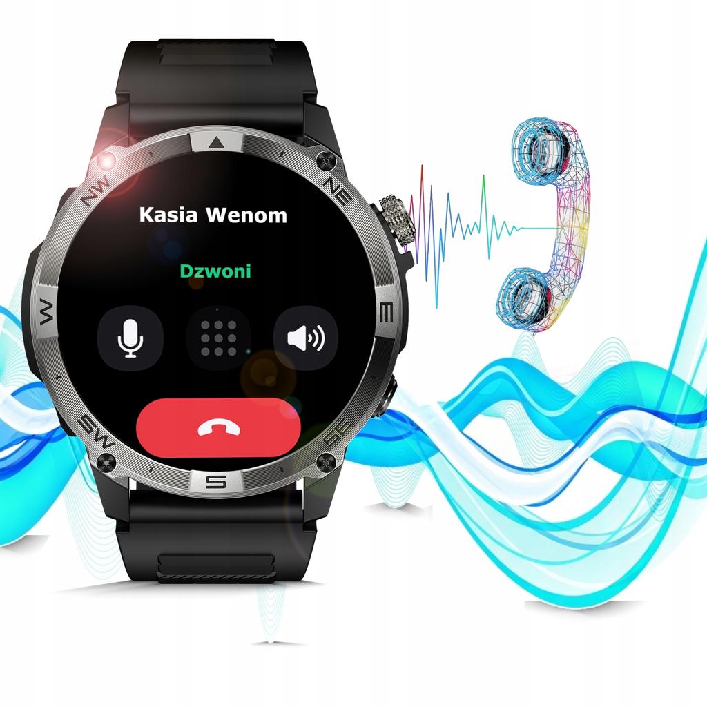 Smartwatch wenom explorer gps polskie menu wodoodporny 3 atm smart watch