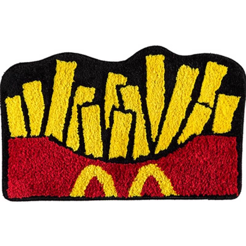 Flash Pad Creative French Fries Box Shaped Floor Mat Bathroom Home Absorbent Non-Slip Doorway Rug