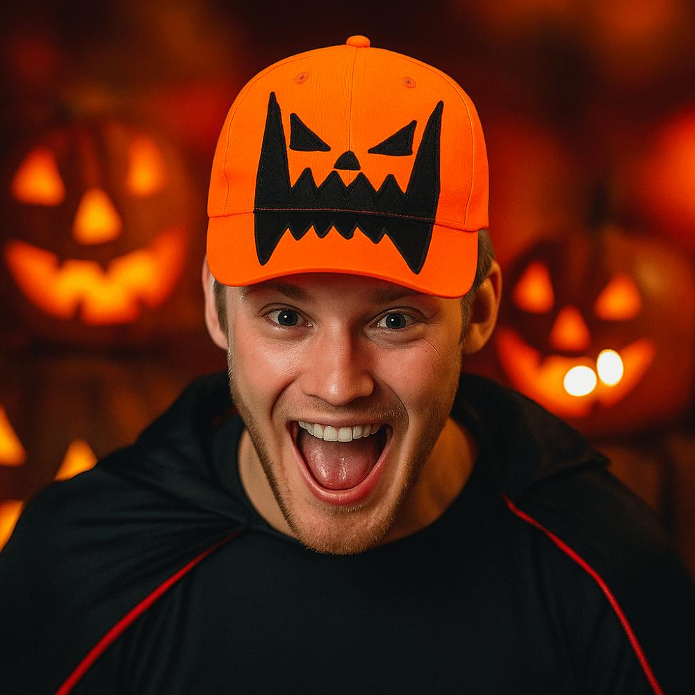 Lightweight Halloween Baseball Cap Breathable Sunshade Cap Fashion Pumpkin Embroidery Hat Outdoor