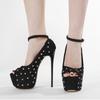 High-heeled Sandals High-end Large-size New Waterproof Table Hate Sky High Word with Fish Mouth Stiletto Sandals
