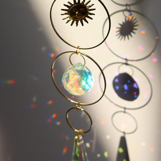 Изысканный подвесной кулон, практичный креативный многофункциональный кулон «Ловец солнца», луна, звезды, сад, искусственный кристалл