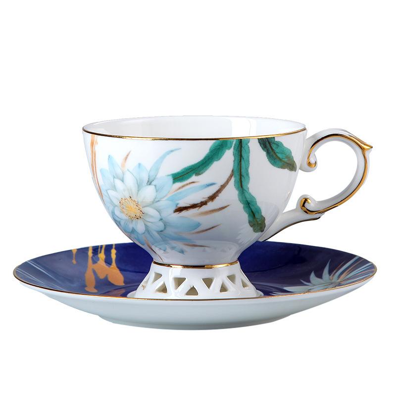 Кофейная чашка блюдце набор для послеобеденного чая изысканный костяной фарфор набор для воды чашка для цветочного чая бытовой набор с подносом