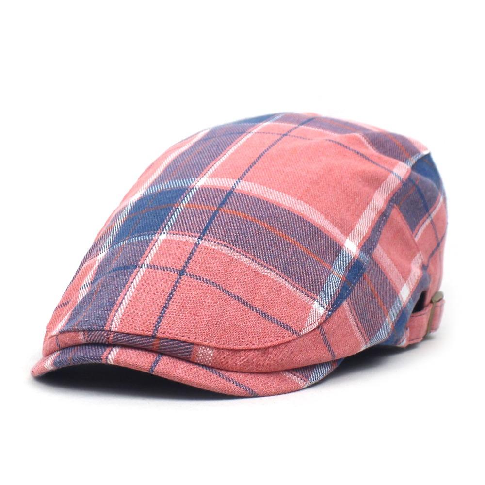 Клетчатые кепки газетчика Y2k, кепка с плоским козырьком в корейском стиле, повседневные клетчатые береты, шляпы художника