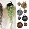 Handmade Wicker Rattan Basket Nest Flower Pot Planter Hanging Vase Container
