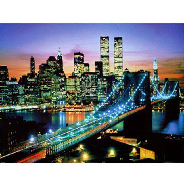 Пейзаж DIY 5D алмазная живопись полная круглая дрель городская улица Алмазная вышивка крестиком горный хрусталь мозаика домашний декор подарок