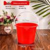 JINGRUIXIANG 3 л Красные пластиковые хозяйственные ведра (2-Pack)