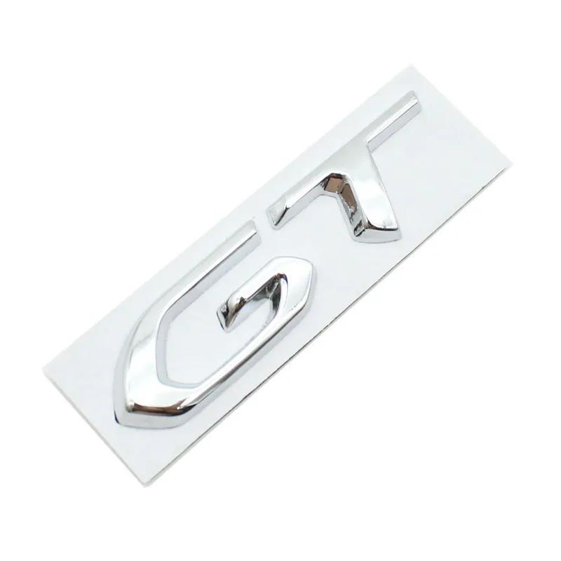 RIGR3 1Pcs Metal GT Styling Logo Car Trunk Badge Emblem Sticker Auto Body Decal For Kia Peugeot Volkswagen Ford Sticker Accessories