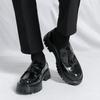 Men's Shoes Large Size Four Seasons British Business Dress Leather Shoes Men's Fashion Versatile Platform Leather Shoes Gloafers