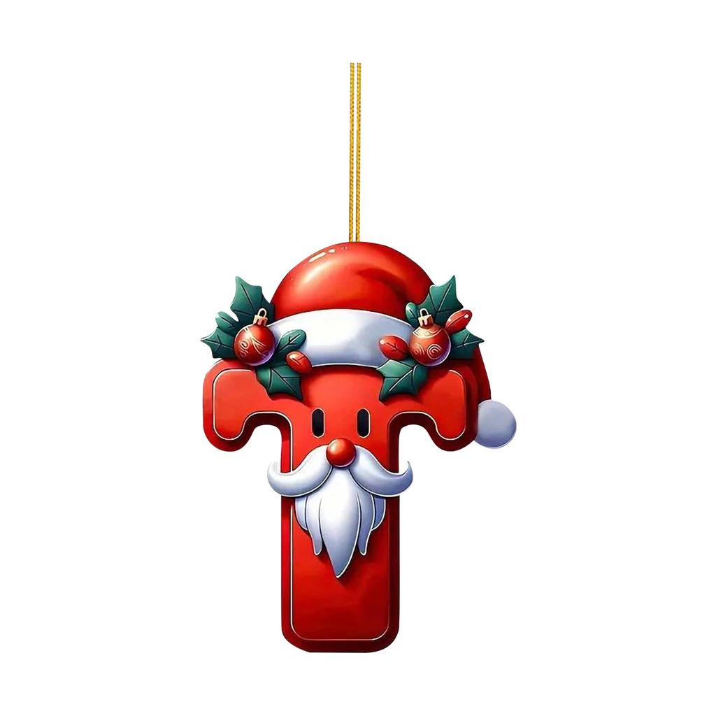 Рождественская елка из 26 букв, подвесное персонализированное украшение в виде рождественской буквы