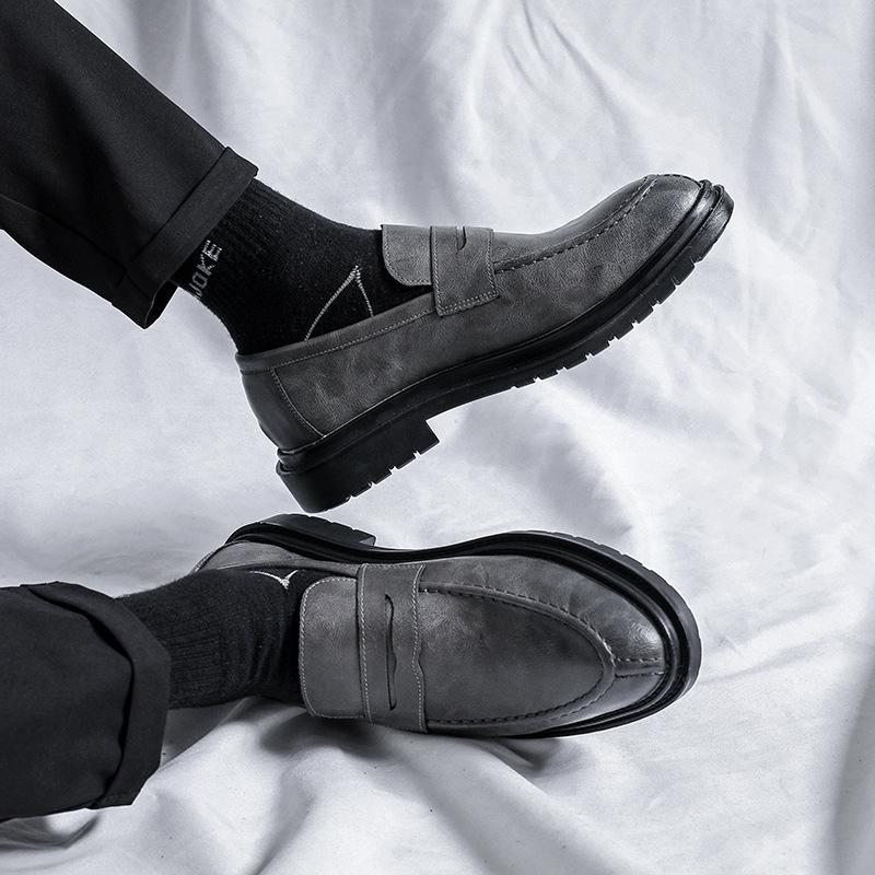 Британский мужской повседневный деловой костюм, увеличивающий рост, туфли для молодого жениха, кожаные туфли 9715-R