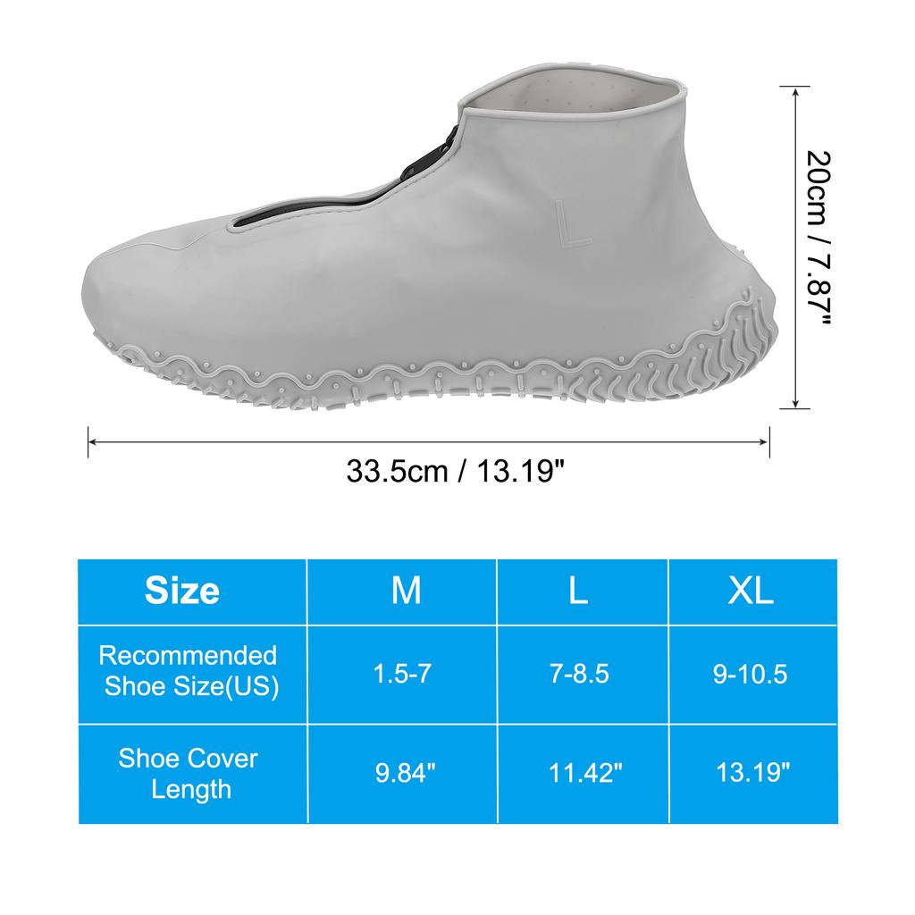 Силиконовые водонепроницаемые бахилы на молнии, защита для обуви, многоразовые, нескользящие, резиновые галоши, обувь для ходьбы для мужчин и женщин