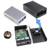 For 4B for Case Aluminum for Case RPI 4B Metal for Shell Silver Black Enclosure for RPI 4 Model B