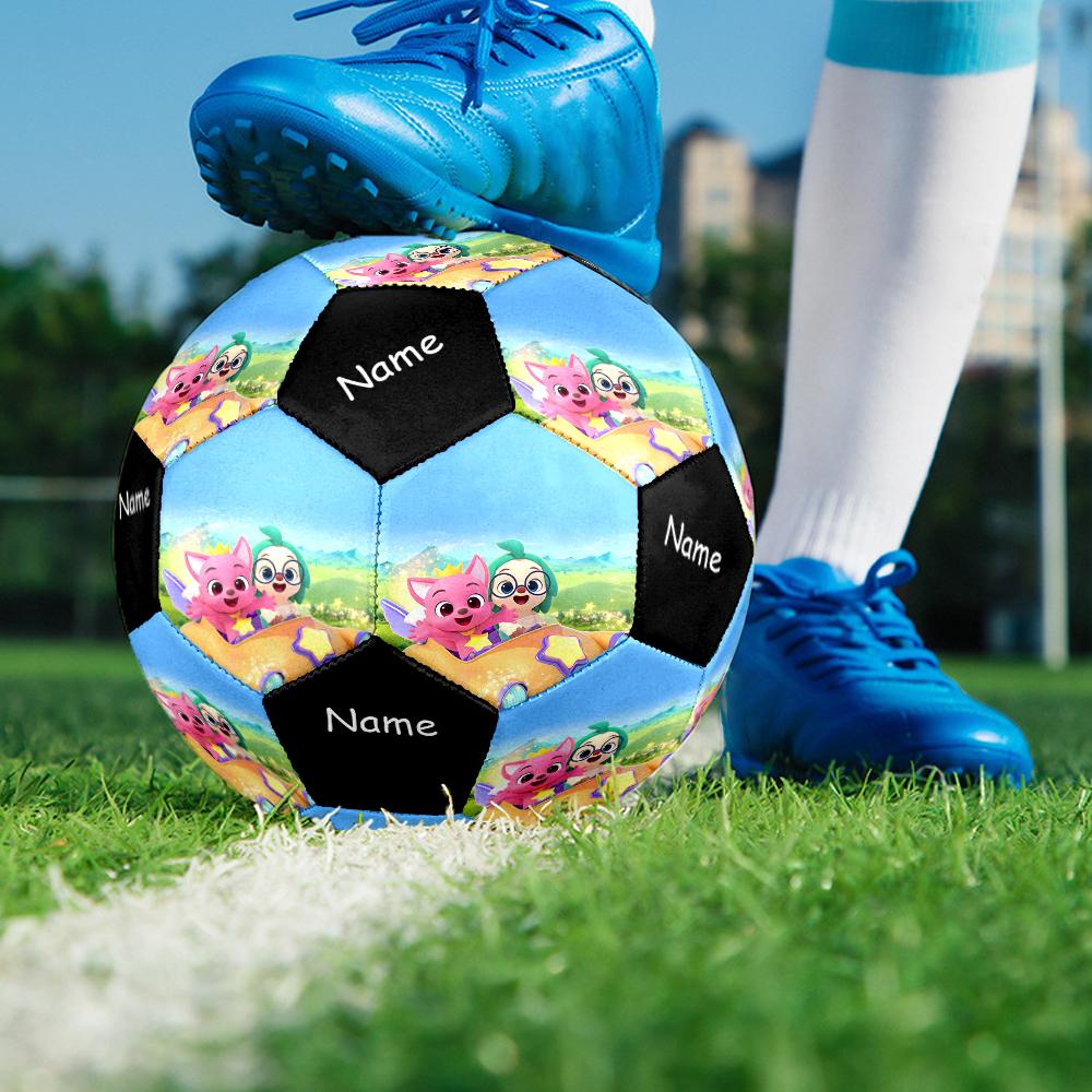 Custom Name Pinkfong Wonderstar Theme Size 5 Soccer Ball, Suitable for Both Indoor and Outdoor Matches, a Gift Suitable for Everyone.
