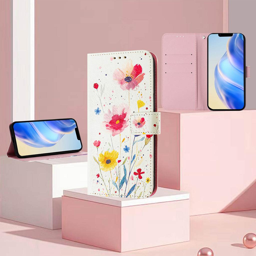 Flower Family Forest Luxury Painted Leather Case Wallet PU Leather Book Style Cover for Samsung Galaxy S21 S22 S23 S24,A13 A15 A16 A06 A54...