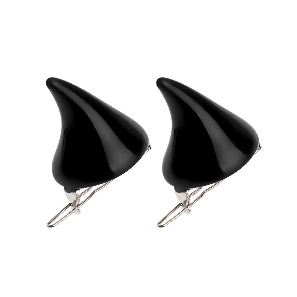 1 Pair Girls Women Gothic Halloween Horn Hair Clips Small Demon Costume Pin OX Horn Hairpins