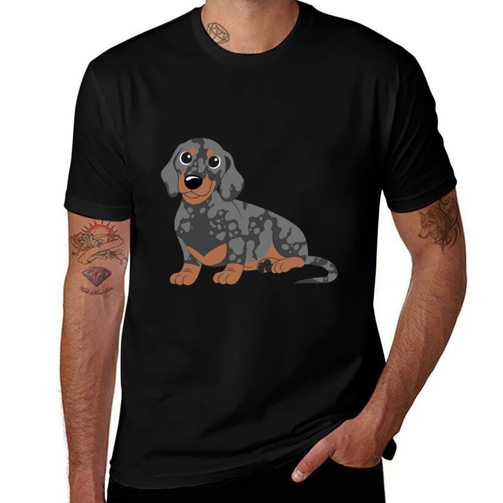 Miniature Dachshund Black Dapple Tshirt Unisex T Shirt Cotton 100 Unisex T Shirt Graphic Unisex T Shirts Cotton Tshirt
