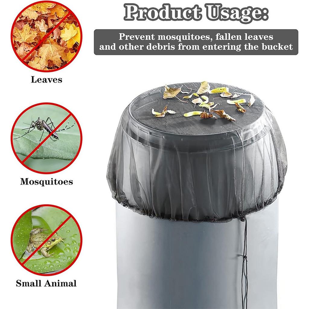 Уличный сбор воды Дождевое ведро Сетчатый чехол Время очистки бочки Предотвращение насекомых и листьев Садовые принадлежности
