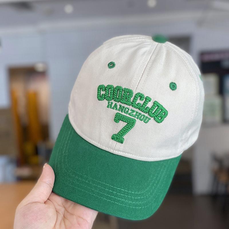 Fashion Patchwork Kids Baseball Cap Embroidered Letter Children Peaked Cap 3-8Years Boy Girl Duck Tongue Hat Baby Sunshade Visors