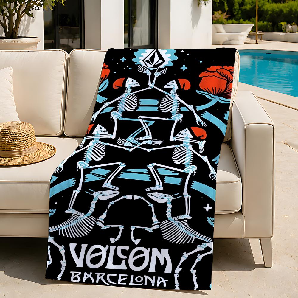 Бренд V-Volcom Полотенце пляжное, быстросохнущее впитывающее банное полотенце для плавания, спортзала, кемпинга, отдыха на природе
