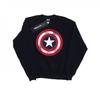 Girls Captain America Distressed Shield Sweatshirt