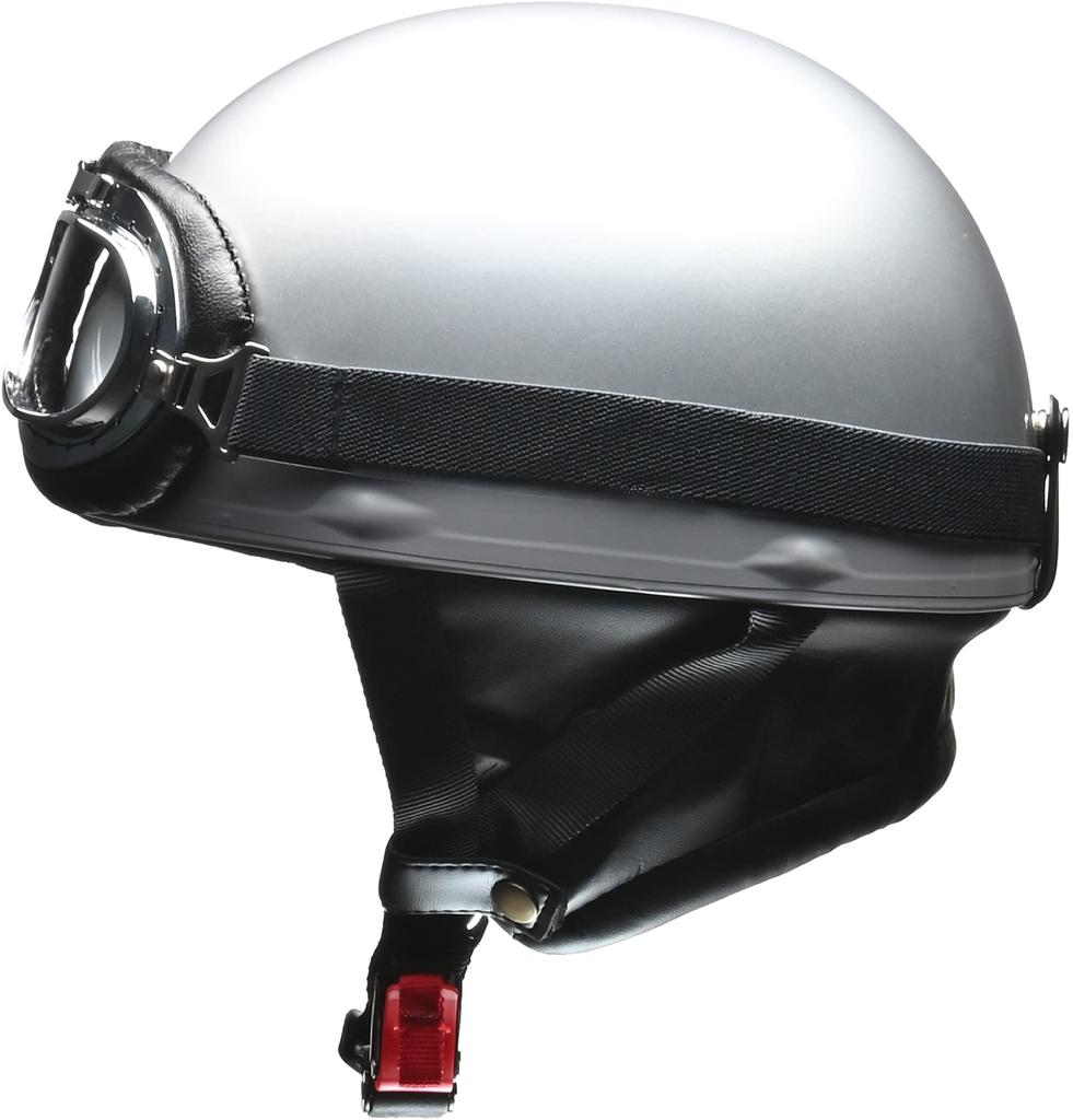 LEAD Motorcycle Helmet Half Vintage Silver Free Size CR-750 57-60cm