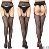 European & American Women's Mesh Jacquard Garter One-Piece Pantyhose