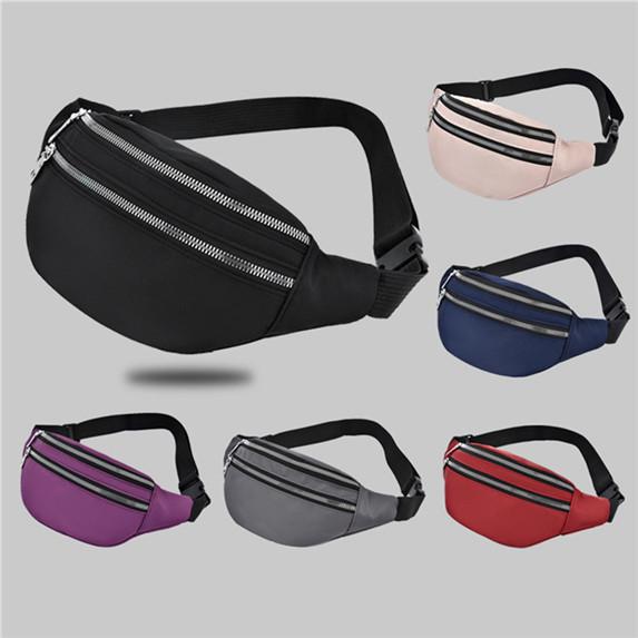 Women Fashion Waist Bag Pack Oxford Hip Bum Bag Men Banana Bag Belt Pocket Bag