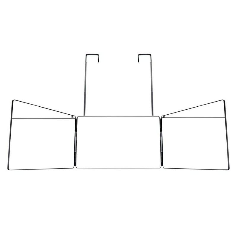 Трехстороннее зеркало для стрижки волос, тройное зеркало на 360 градусов с регулируемыми по высоте телескопическими крючками и светодиодной подсветкой для макияжа и укладки волос