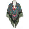 Ethnic Russian Print Tassel Shawl & Cardigan Scarf - High-End Dual-Use Square Design