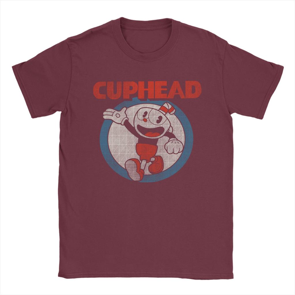 Мужские футболки Cuphead Firsties Новинка Футболки с коротким рукавом Круглый вырез Хлопок Новое поступление Топы