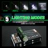 3 LED Super Bright Mini LED Flashlight 2000LM Portable EDC Torch TYPE-C Rechargeable IP68 Camping Lantern with Power Display