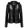 Winter Warm Women Short Coat Leather Jacket Zipper Tops Overcoat Outwear