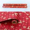Рождественская оберточная бумага 16 футов/33 фута Олень Санта Клаус Обертка для подарков Рождественский колокольчик Рулон оберточной бумаги для праздничных подарков Угощения для вечеринок