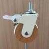 Lightweight Heavy-Duty Swivel Casters Solid Wood Decoration Brake System  Wooden Storage Racks