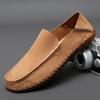 Fashion Handmade Men's Slip-Ons Leather Loafers for Casual Fashionable Comfortable Waterproof Walking Travel Suitable For All Seasons