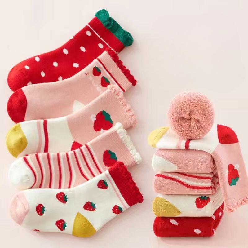 5 пар детских носков шерстяные круговые с утолщенной кожей теплые чулки осень-зима детские носки-тапочки для мальчиков и девочек