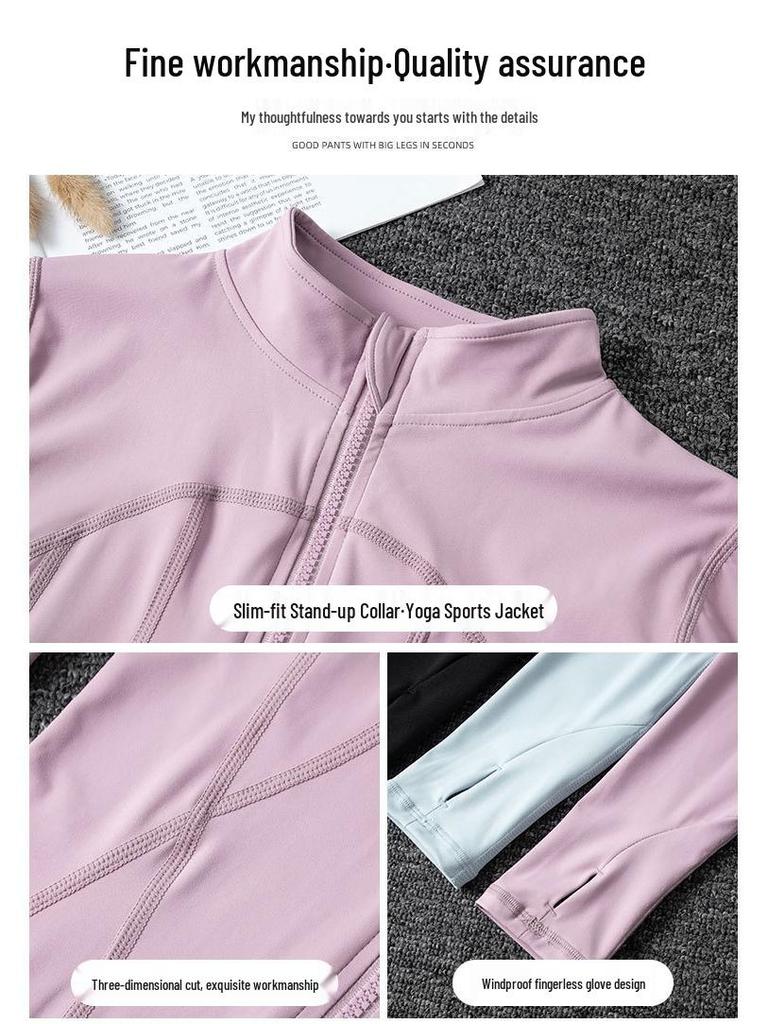 Женский комплект для активного отдыха 2024: Весенне-осенняя куртка для бега и быстросохнущие брюки для пеших прогулок, фитнеса, йоги и повседневных утренних пробежек.