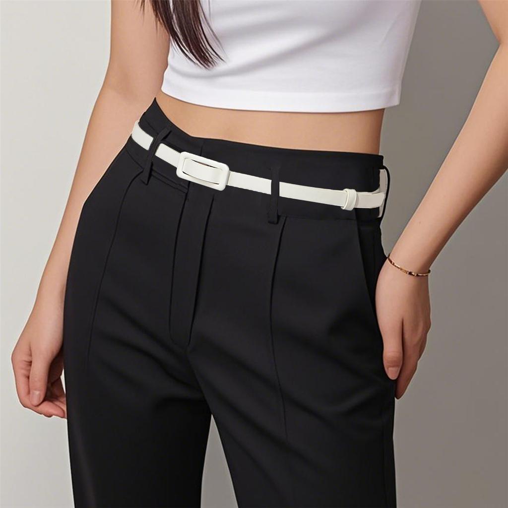 Стильный регулируемый пояс из искусственной кожи для женщин, легкий тонкий пояс для повседневного офисного дорожного наряда
