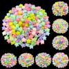 Творческий для изготовления ювелирных изделий, милое ожерелье, браслет ярких цветов, свободные бусины, подвеска в виде цветка и звезды, 20/40 шт., поделки своими руками