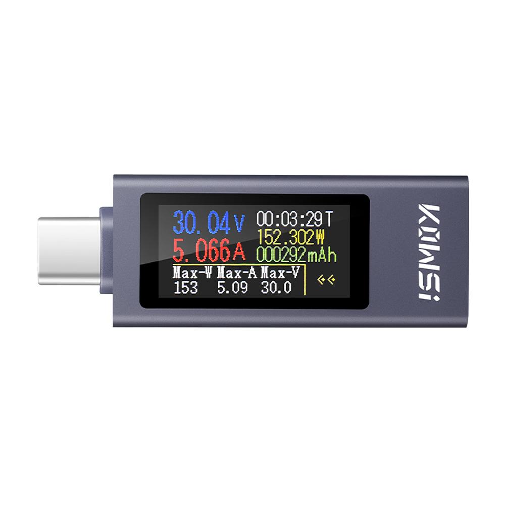Type C Cellphone Charging Tester PD Direct Current Voltmeter Aluminum Alloy Housing Power Meter Support 4 30V Voltage 0